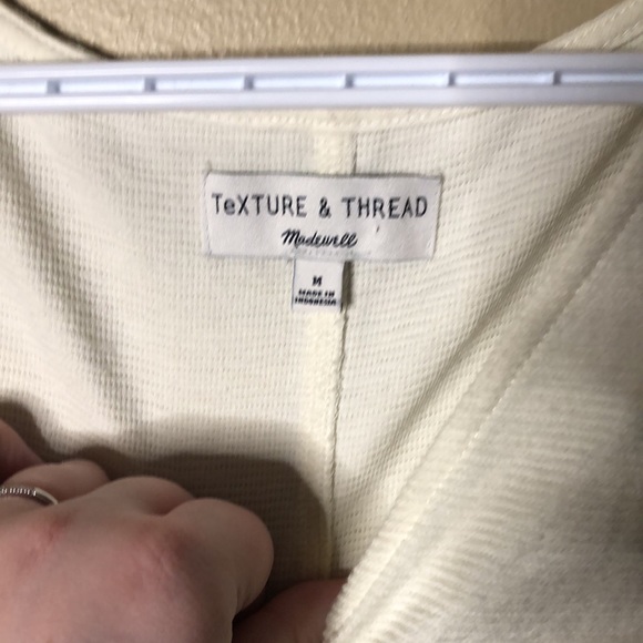 Madewell front tie button up vest - Picture 3 of 6